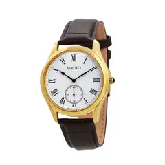SEIKO - Quartz White Dial Mens Leather Watch SRK050P1
