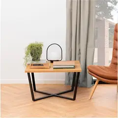 VENTITAS HOME - Mesa de Centro Industrial Oliviera Macadamia