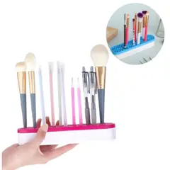 ELMEJORPRECIO - Organizador Para Brochas De Silicona Multiuso Rojo