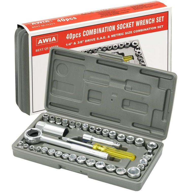 SET DE DADOS DE HERRAMIENTAS X 40 PIEZAS 1/4 - 3/8