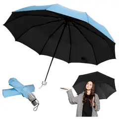 GENERICO - Paraguas Plegable Sombrilla de Mano para Sol o Lluvia