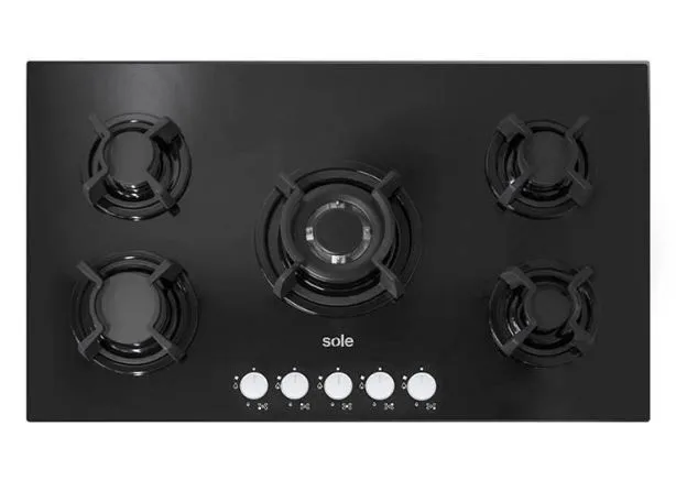 Cocina empotrable vidrio templado SOLCO033 5 hornillas
