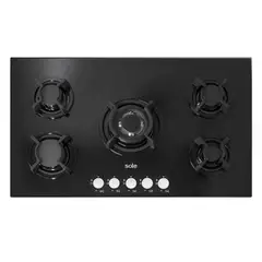SOLE - Cocina empotrable vidrio templado SOLCO033 5 hornilla