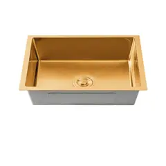 GENERICO - LAVADERO DE ACERO 1 POZA 44 X 39 CUADRADO GOLDEN R-INOX
