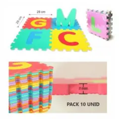 GENERICO - Piso de goma didáctico Letras Pack 10UDS