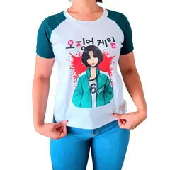 GENERICO - Polo Mujer Manga Corta El juego del Calamar 067 - Blanco