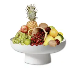 ELMEJORPRECIO - Frutero Centro De Mesa Estilo Minimalista Multiuso Blanco