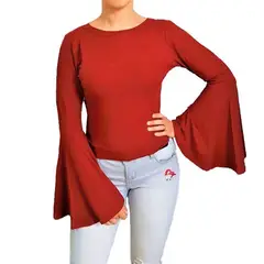 GENERICO - Blusa Mujer Lucia - Rojo tierra