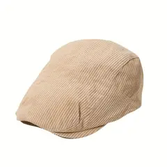 KAST PE - Boina Gorra Unisex de Corduroy Edwin - Crema