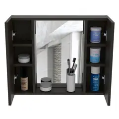 GENERICO - Gabinete de Baño Artemisa Armado Negro - Petrox Home