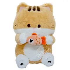 GENERICO - Peru Peluches - Gatito Naranja con Pez