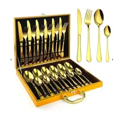 GENERICO - Cubiertos Dorados + Maletin A1