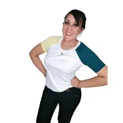 GENERICO - Polo Mujer Manga Corta Diseño Limón - Nathalie Love It - Blanco