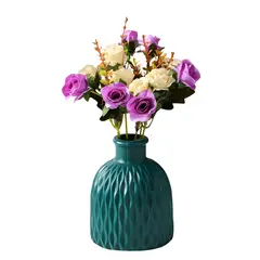 ELMEJORPRECIO - Florero Decorativo Modelo Zen Azul Nórdico