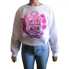 GENERICO - Polera mujer diseño Escudo Nacional - Nathalie Love It - Blanco