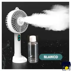 GENERICO - Ventilador portátil con soporte y atomizador de agua - Blanco