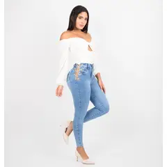 BENCUS JEANS - Pantalón Jeans Cadenas Mujer