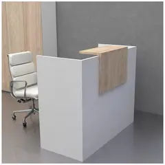 VENTITAS HOME - Counter para Recepción Filin Rovere y Blanco