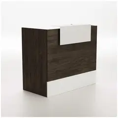 VENTITAS HOME - Counter para Recepción Danfra Carbón y Blanco