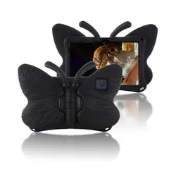 GENERICO - Funda para Tablets Tab 10 de Goma Mariposa Negra Resistente