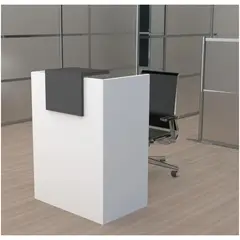 VENTITAS HOME - Counter para Recepción Bélgica Blanco y Negro