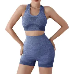 INSPIRA MARKET - Short levanta Gluteos y Top Conjunto de Yoga y Gimnasio