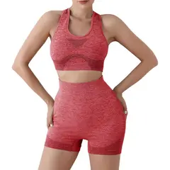INSPIRA MARKET - Short levanta Gluteos y Top Conjunto de Yoga y Gimnasio