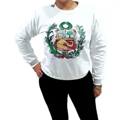 GENERICO - Polera Mujer Diseño Escudo Peruano - Nathalie Love It - Blanco