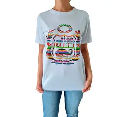 GENERICO - Polo Mujer Escudo Nacional Vintage - Nathalie Love It - Blanco