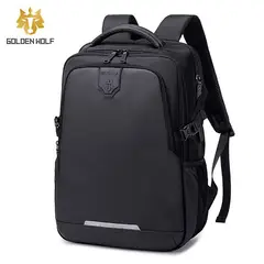 GOLDEN WOLF - Mochila Porta Laptop GB00444 Negro