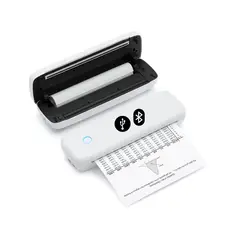 JPSYSTEMS - Impresora térmica portátil A4 USB Bluetooth sin tinta + 1 rollo 210mm