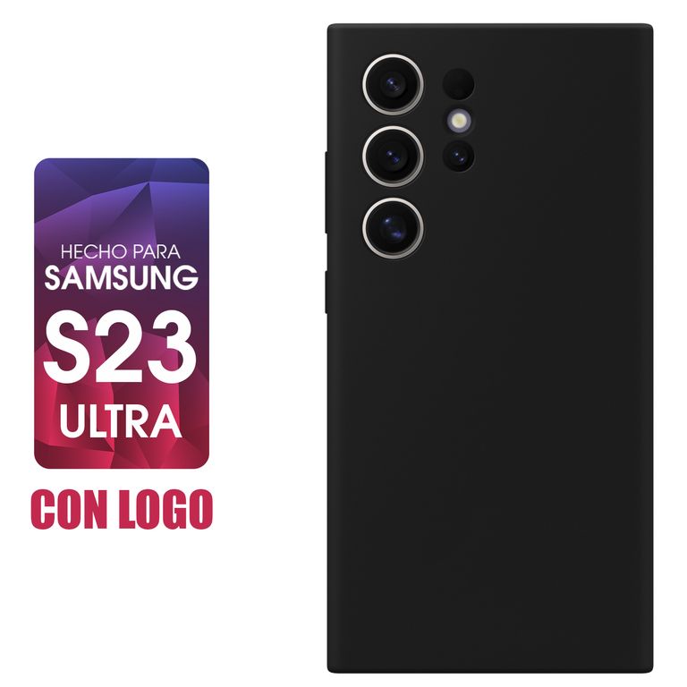 Silicone Case Para S23 Ultra Negro