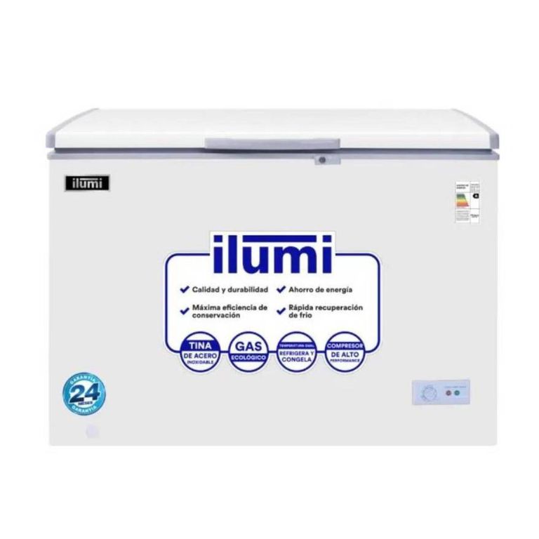 Congelador TFI-3400WH 340L con Tina de Acero Inoxidable Blanco