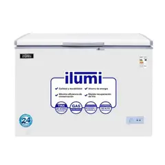 ILUMI - Congelador TFI-3400WH 340L con Tina de Acero Inoxidable Blanco