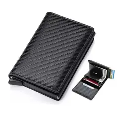 BAELLERRY - BILLETERA HOMBRE CUERO TARJETERO ANTIRROBO RFID M003