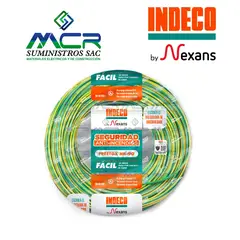 INDECO - CABLE NH-90 LIBRE HALOGENO 6mm2 AMARILLO VERDE ROLLO DE 100m