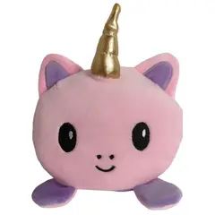GENERICO - Unicornio Reversible Rosado-Morado Doble Cara Peluche