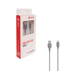 TEROS - Cable USB Tipo C 60W Gris