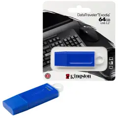 KINGSTON - Memoria Usb 64gb 3.2 Exodia Azul