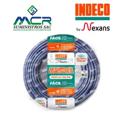 INDECO - CABLE NH-90 LIBRE HALOGENO 2.5 mm2 AZUL ROLLO DE 100m