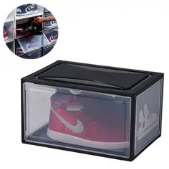 ELMEJORPRECIO - Caja Organizadora Apilable De Zapatos Sneakers Box 498 Negro
