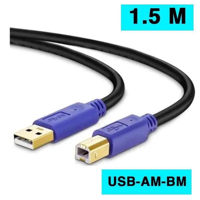 Cable USB 2.0 de 1.5 MT para Impresora Scaner Epson Hp Canon Xerox