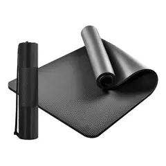 WINNER - PISO MAT YOGA 10MM SUJETADOR + FUNDA - NEGRO