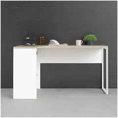 VENTITAS HOME - Escritorio de Oficina en L Rignonio Duna y Blanco