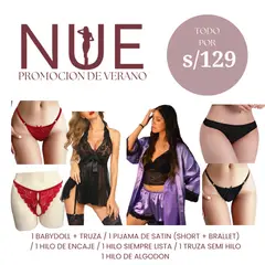 GENERICO - PACK 8 PRENDAS, PIJAMA / BABYDOLL Y TRUZAS TALLAS S M L