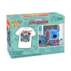 FUNKO - Pop & Tee Disney Stitch with Ukelele Flocked Talla M