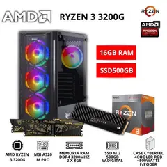 PC RYZEN 3 3200G + 16GB RAM + 500 SSD M.2.