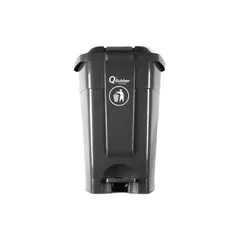 QRUBBER - Tacho de plástico (HDPE) 70 litros gris con pedal