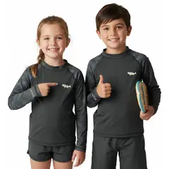 M YOWIE - Camiseta de Licra UV Black Tide Kids