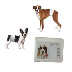 GENERICO - Pañales desechables para mascotas perro macho talla M